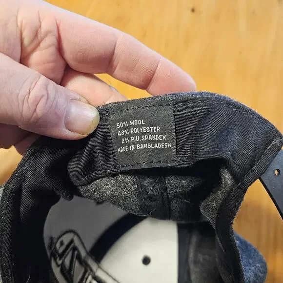 Petzl Hat Cap Snap Back Gray Wool Blend Felt Logo Mens One Size Outdoor - Picture 4 of 8